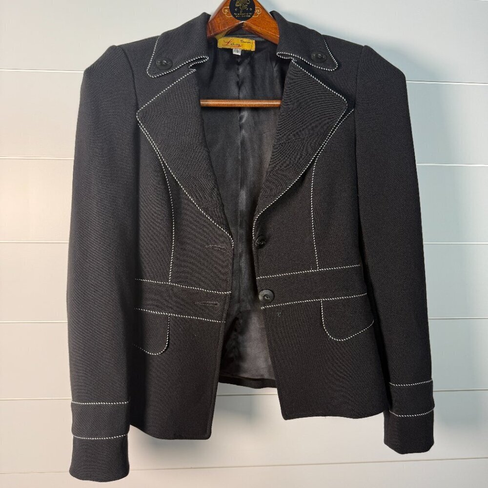 Lihan Design Stunning Black Jacket- Size Small - Picture 2 of 10